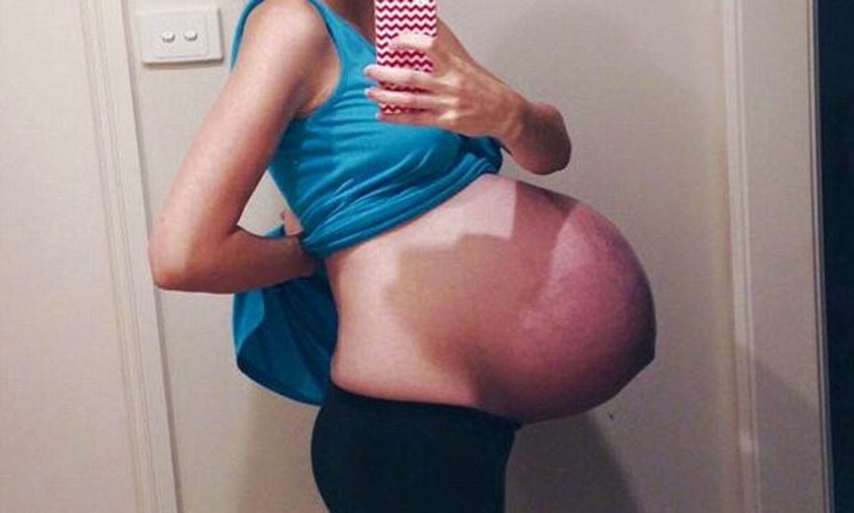 She posted a selfie in the last month of pregnancy