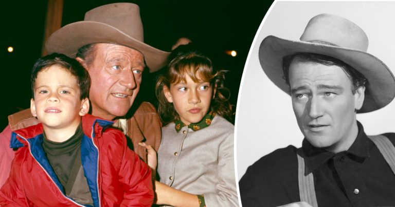 John Wayne was buried in private & his grave went unmarked for 20 years although he had 7 kids