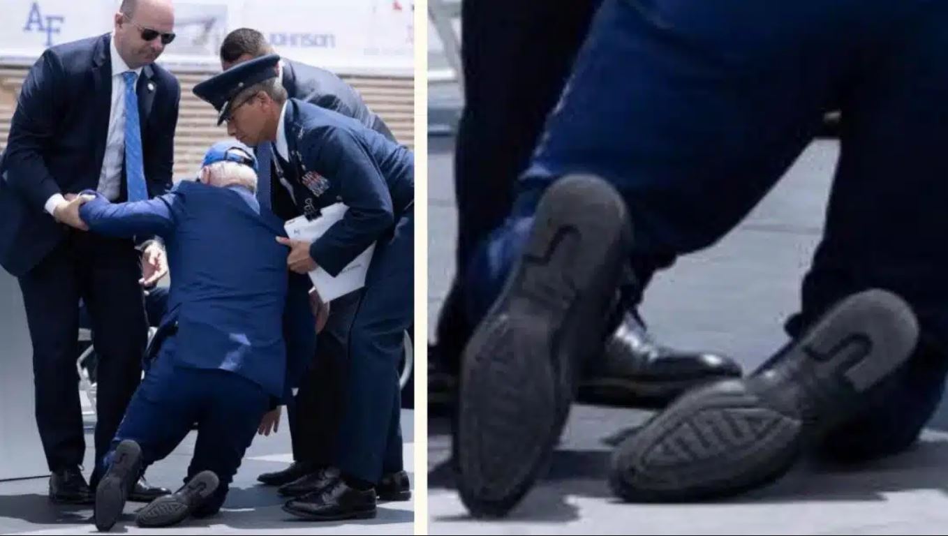 After a recent fall, a strange detail about President Biden’s shoes was discovered.