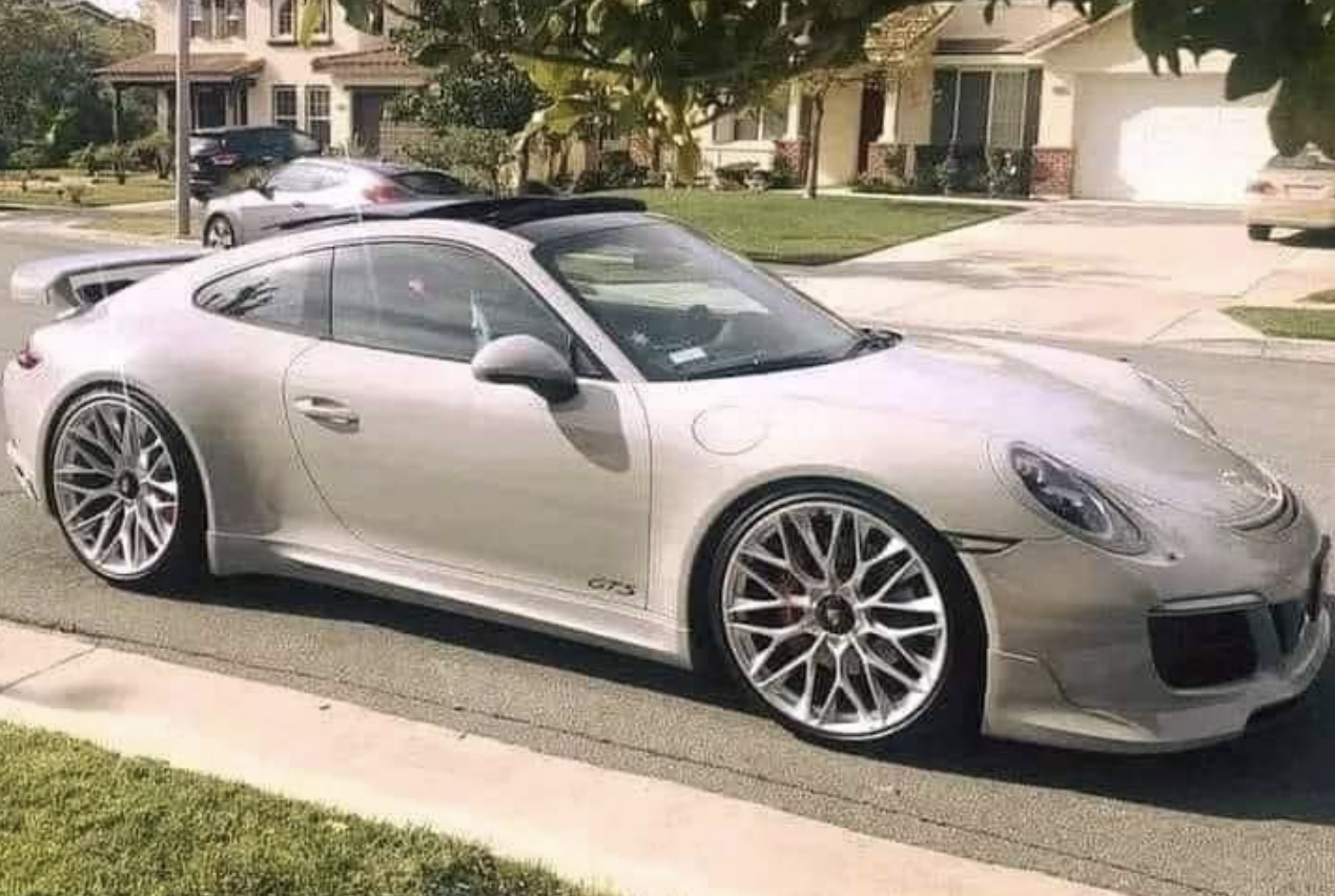 A 17-year-old boy who works part-time at Pizza Hut drives up to park in front of the house in a beautiful Porsche