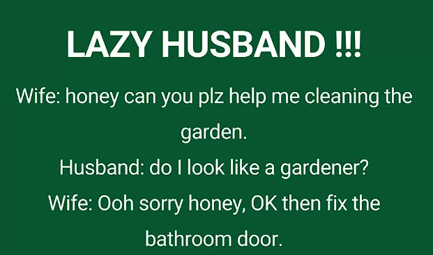 LAZY HUSBAND !!! (FUNNY STORY)