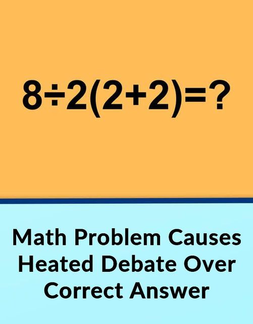 Math Problem Causes Controversy