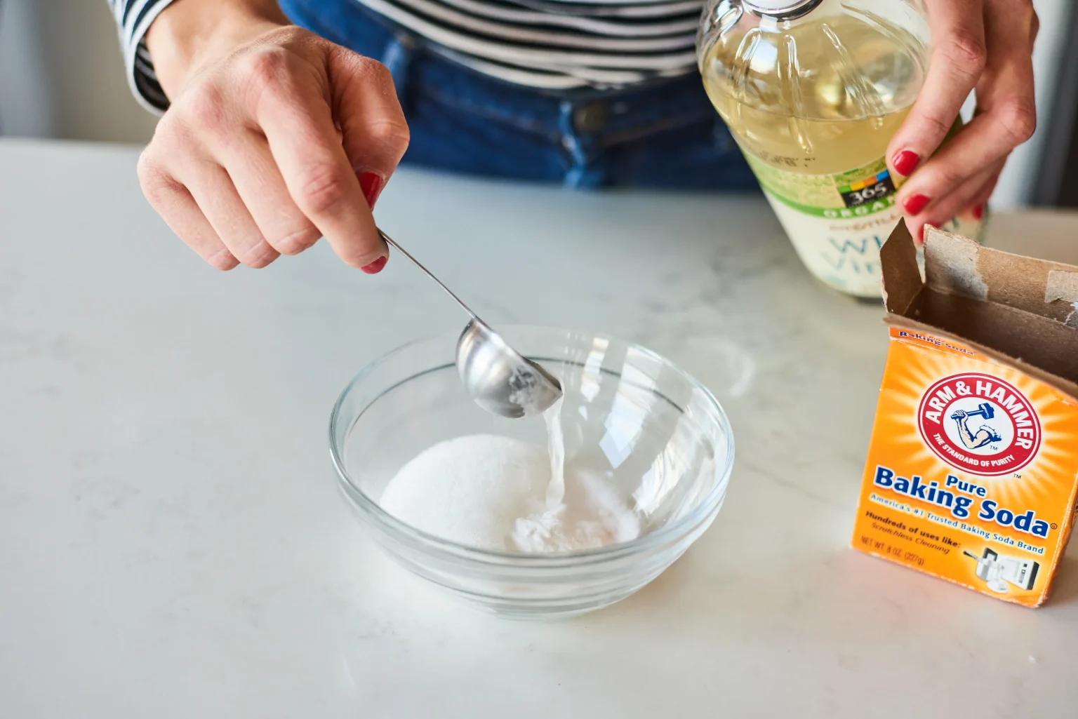 Baking soda and lemon juice